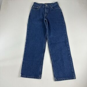 Vintage Polo Jeans Co Ralph Lauren Women 16 Dark Wash Straight Leg Blue Jean Y2K